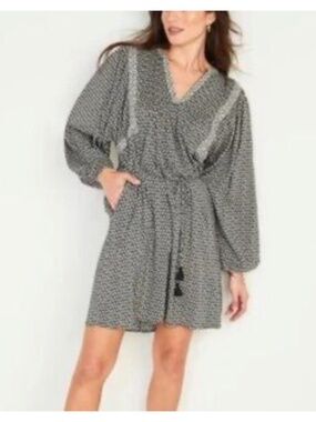 Old Navy Printed Mini Swing Dress Large Petite